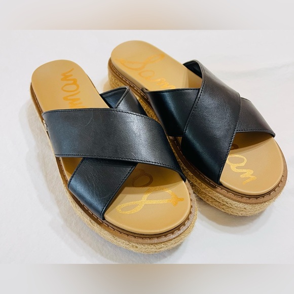 Sam Edelman Women Korina Espadrille Wedge Sandal Platform Slide Slip On Size 8 - Picture 1 of 7